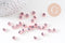 Perle ronde étoile nuage coeur lune plastique rose, x10 ou 50 grammes (G3284)