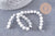 Perle ronde howlite blanche naturelle 6mm, x1 fil de 19cm (G1297)