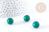 Perle ronde howlite de synthèse teintée vert 12mm, x5 (G8286)