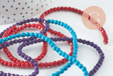 Perle ronde howlite facettée, perle howlite,pierre naturelle,howlite naturelle,perle pierre,4mm,fil de 90 perles, X1 (G4668)