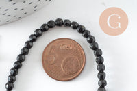 Perle ronde howlite facettée, perle howlite,pierre naturelle,howlite naturelle,perle pierre,4mm,fil de 90 perles, X1 (G4668)
