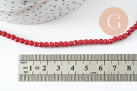 Perle ronde howlite facettée, perle howlite,pierre naturelle,howlite naturelle,perle pierre,4mm,fil de 90 perles, X1 (G4668)