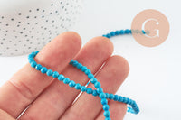 Perle ronde howlite facettée, perle howlite,pierre naturelle,howlite naturelle,perle pierre,4mm,fil de 90 perles, X1 (G4668)