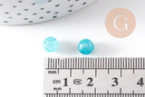 Perle ronde jade naturel bleu ciel 6mm, x10 (G0884)