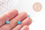 Perle ronde jade naturel bleu ciel 6mm, x10 (G0884)