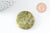 Perle ronde jade vert marbré feuille 29mm, création bijoux pierre, x1 G0518