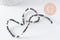 Perle ronde jaspe zébré naturel 4mm, jaspe gris, pierre naturelle, fil de 85 perles, x1 (G3621)
