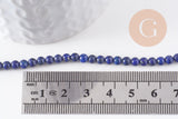 Perle ronde lapis lazuli naturel 4mm, x1 fil de 19,3 cm (G0020)