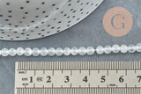 Perle ronde selenite naturelle 4mm x1 fil de 41cm (G4381)