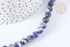 Perle ronde sodalite bleue naturelle 8-8.5mm, x1 fil de 38cm (G7072)