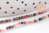 Perle ronde tourmaline naturelle 2mm,x1 fil de 38cm (G3106)