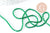 Perle ronde verre facettée transparente vert foncé 2mm, fourniture création de bijoux DIY, fil de 37cm, x1 (G7393)