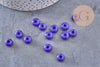 Perle rondelle donut verre opaque bleu foncé,des perles reondelles verre pour vos créations de bijoux et bracelet,3-5x9mm, x 20 (G4596)