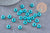 Perle rondelle donut verre opaque turquoise,des perles reondelles verre pour vos créations de bijoux et bracelet,3-5x9mm, x 20 (G4393)