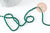 Perle rondelle en verre transparente facettée vert foncé 2mm perles facettées,bijoux fantaisie, fil de 29cm, x1 (G6947)