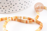 Perle rondelle heishi jade jaune topaze, jade naturel, perle pierre, 4.5mm, fil de 160 perles, x1 (G3048)