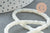 Perle rondelle heishi nacre naturelle blanche 4x2mm, x1 fil de 40cm (G9850)