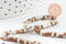Perle rondelle howlite naturelle blanc et or 4mm, x1 fil de 39cm (G9851)