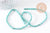 Perle rondelle howlite naturelle turquoise 4mm, x1 fil de 39cm (G0325)