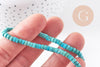 Perle rondelle howlite turquoise naturelle 4mm, x 1 fil de 150 perles (G1039)