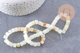 Perle rondelle turquoise naturelle 8mm, perle pierre naturelle pour création bijoux, fil de 40 cm, x1 (G5183)