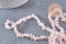 Perle triangle cristal beige rose 6x3.5mm, fil de 33cm, x1 (G6903)