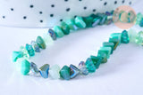 Perle triangle cristal bleu 6x3.5mm, perles bijoux, perle triangle cristal ,Perle verre facette, fil de 33cm, X1 (G6678)
