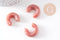 Perle tube forme U acrylique imitation pierre non percé 28mm, x2 (G10483)