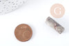 Perle tube jaspe beige naturel 27mm, x5 (G8288)