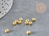 Perles Intercalaires rondelles laiton doré 18K 4x2.5mm, création de bijoux x10 G9052