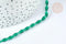 Perles Losange verre transparente facettée vert moyen 8x4mm, perle verre vert, fabrication bijoux,le fil de 58cm (G7345)