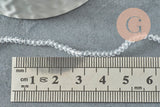 Perles Rondelles facettées verre transparent 2~2,5mm, x1 fil de 35cm (G7838)