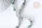Perles Rondes Jaspe sésame kiwi naturel vert 6mm, x1 fil de 36cm (G7878)
