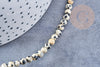 Perles Rondes jaspe dalmatien 4mm, x1 fil de 38cm (G8698)