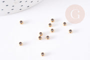 Perles à écraser acier 304 inoxydable Doré3x2mm, x50 (G1178)