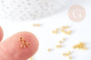 Perles à écraser laiton doré 2.5x1.5mm, fournitures dorées pour création bijoux, x5Gr (G2551)