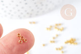 Perles à écraser laiton doré 2.5x1.5mm, x5Gr (G2551)