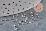 Crimp Beads Washer Round 316 Stainless Steel Platinum 1.9mm, x50 (G11210)