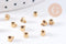 Perles à écraser tube 2 en 1 acier 304 inoxydable doré/platine IP 3.5x2mm x5 (G10748)