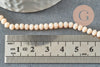 Perles abacus cristal beige opaque 4x3mm, perle cristal verre facette,fil de 40cm x1 (G8521)