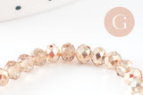 Perles abacus cristal doré irisé facette 4x3mm, x1 fil de 45cm (G7496)