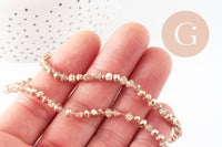 Perles abacus cristal doré irisé facette 4x3mm, x1 fil de 45cm (G7496)