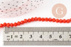 Perles abacus cristal orange facetté 4-5mm, x1 fil de 38 cm (G6366)