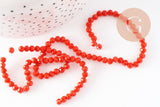 Perles abacus cristal orange facetté 4-5mm, x1 fil de 38 cm (G6366)