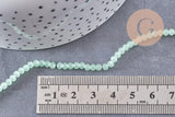 Perles abacus cristal vert clair 3mm, x1 fil de 40cm (G1563)