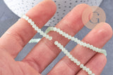 Perles abacus cristal vert clair 3mm, x1 fil de 40cm (G1563)