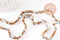 Perles abacus facetté cristal bicolore blanc doréé 6x5mm, perles bijoux cristal, fil de 42.5cm, x1 (G7999)