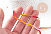 Perles abacus verre jaune orange camaïeu 3x2.5mm, perles cristal, fil de 42.5cm, x1 (G7828)