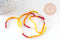 Perles abacus verre jaune orange camaïeu 3x2.5mm, perles cristal, fil de 42.5cm, x1 (G7828)