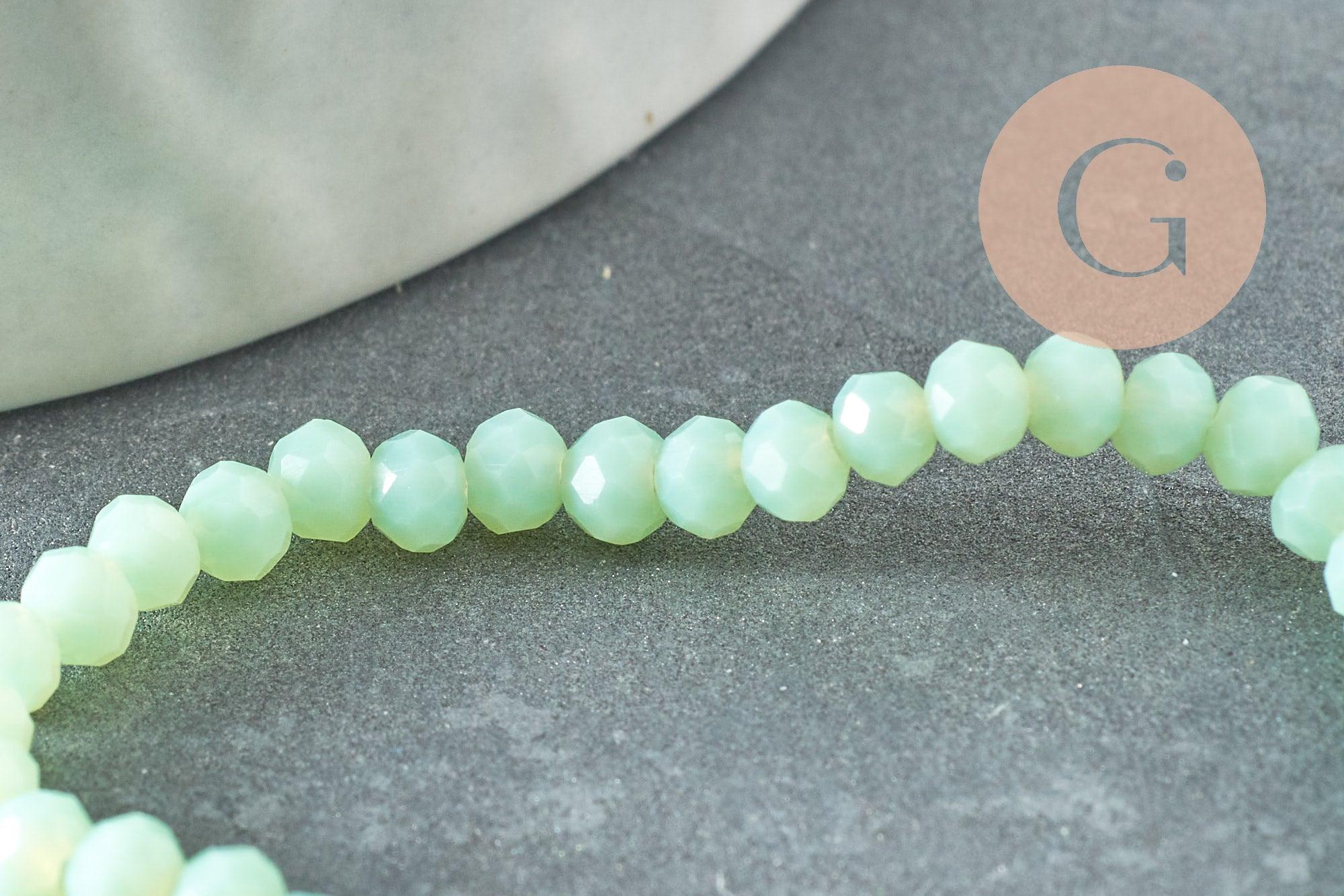 Perles abacus vert clair 3mm, x1 fil de 44cm (G2122)